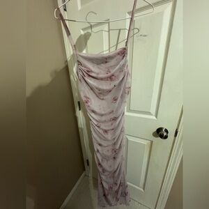 Elegant Pink Floral Dress